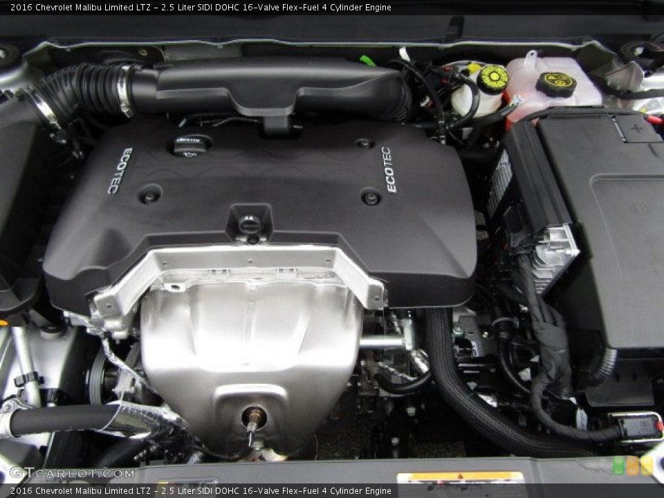 2.5 Liter SIDI DOHC 16-Valve Flex-Fuel 4 Cylinder 2016 Chevrolet Malibu Limited Engine