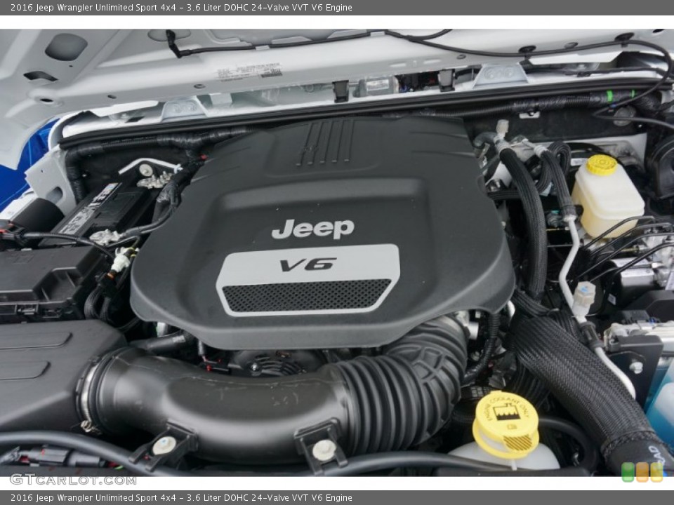 3.6 Liter DOHC 24-Valve VVT V6 Engine for the 2016 Jeep Wrangler Unlimited #107660482