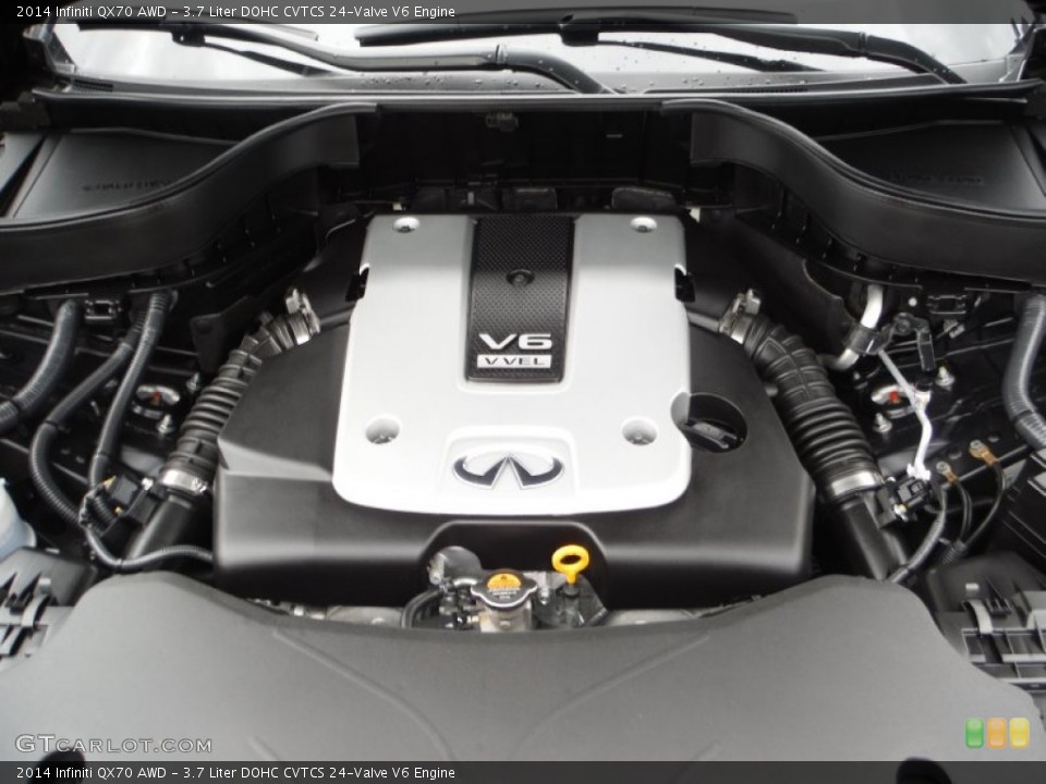 3.7 Liter DOHC CVTCS 24-Valve V6 2014 Infiniti QX70 Engine