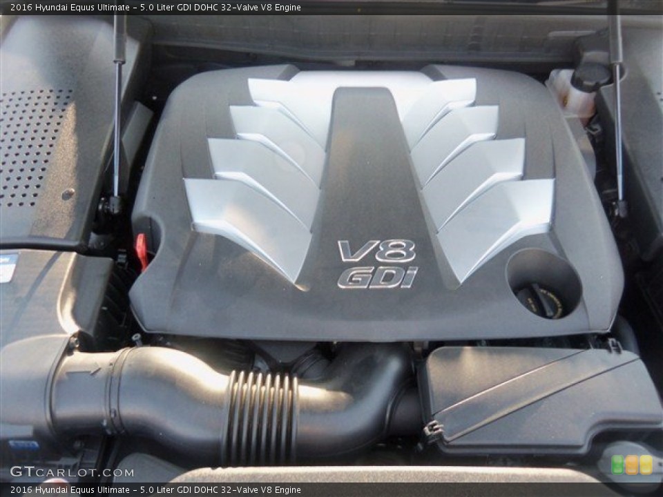5.0 Liter GDI DOHC 32-Valve V8 2016 Hyundai Equus Engine