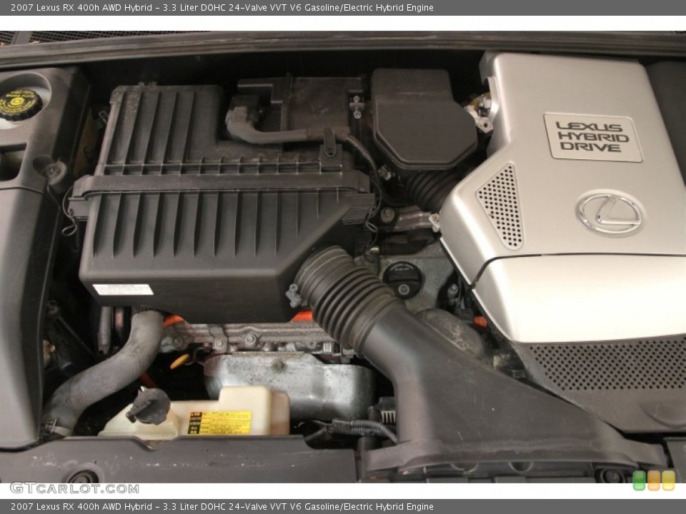 3.3 Liter DOHC 24-Valve VVT V6 Gasoline/Electric Hybrid 2007 Lexus RX Engine