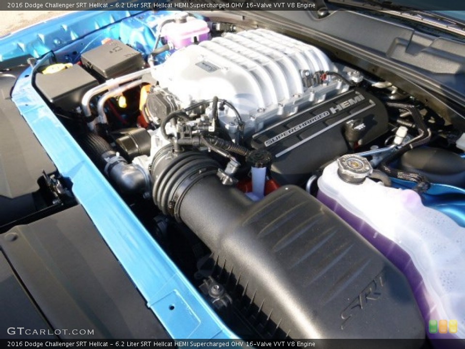 6.2 Liter SRT Hellcat HEMI Supercharged OHV 16-Valve VVT V8 Engine for the 2016 Dodge Challenger #107957975