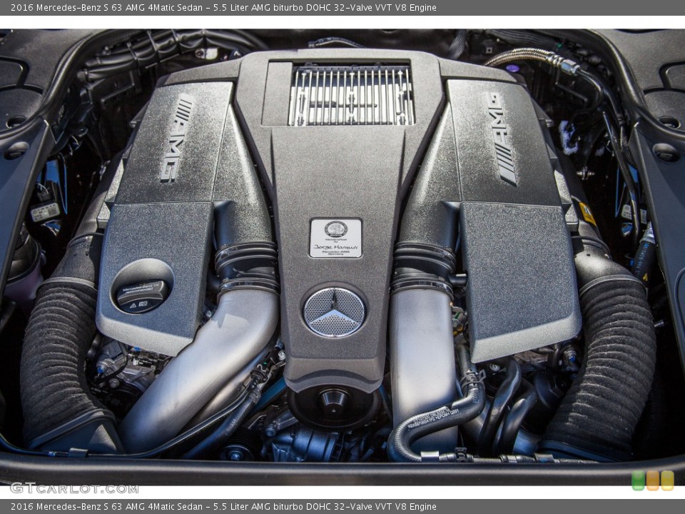 5.5 Liter AMG biturbo DOHC 32-Valve VVT V8 Engine for the 2016 Mercedes-Benz S #108254049