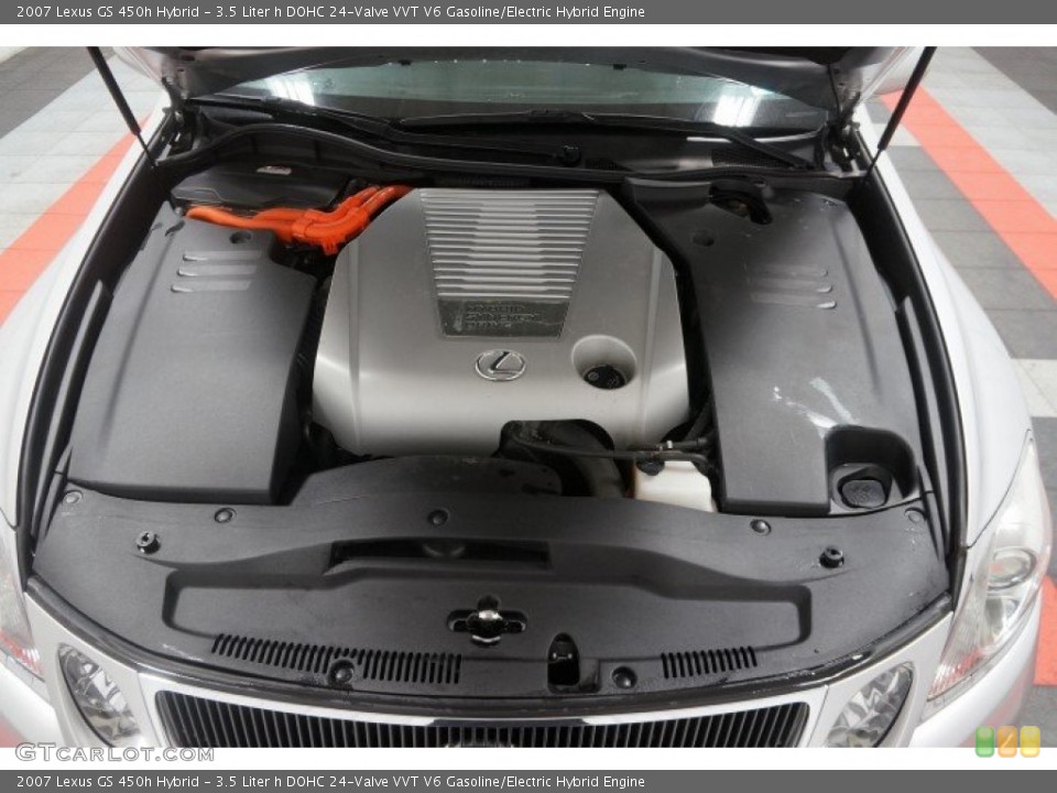 3.5 Liter h DOHC 24-Valve VVT V6 Gasoline/Electric Hybrid 2007 Lexus GS Engine