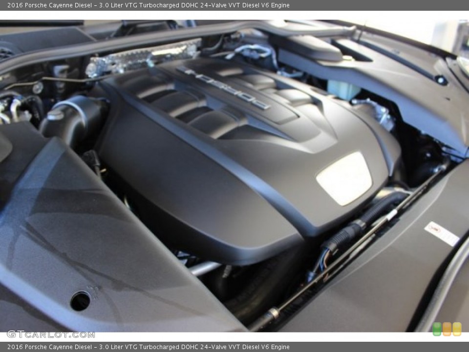 3.0 Liter VTG Turbocharged DOHC 24-Valve VVT Diesel V6 2016 Porsche Cayenne Engine