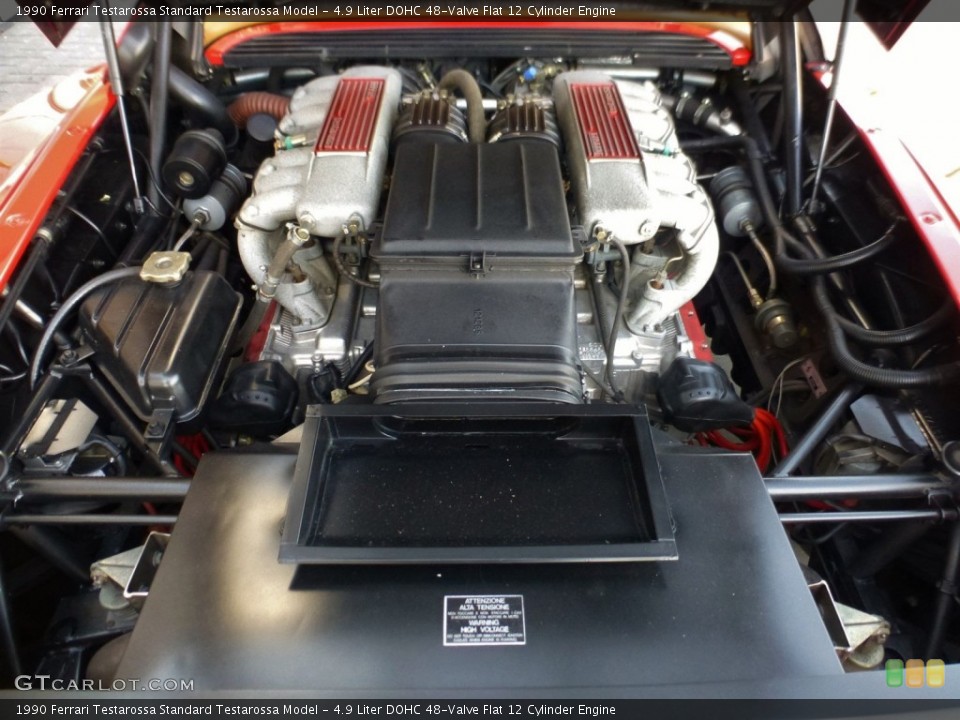 4.9 Liter DOHC 48-Valve Flat 12 Cylinder Engine for the 1990 Ferrari Testarossa #108347126
