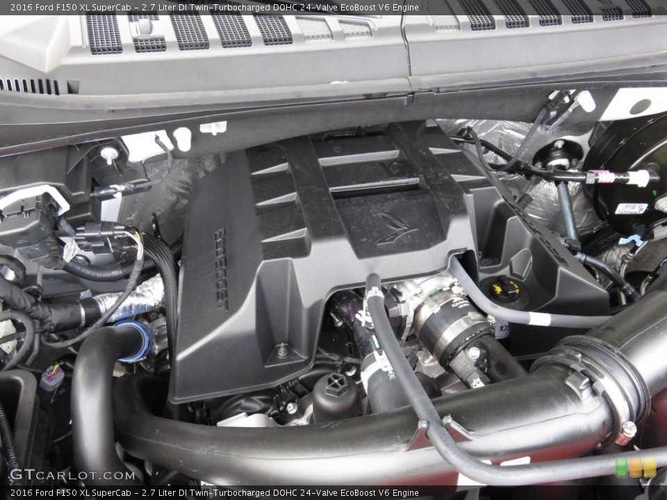 2.7 Liter DI Twin-Turbocharged DOHC 24-Valve EcoBoost V6 Engine for the 2016 Ford F150 #108763498