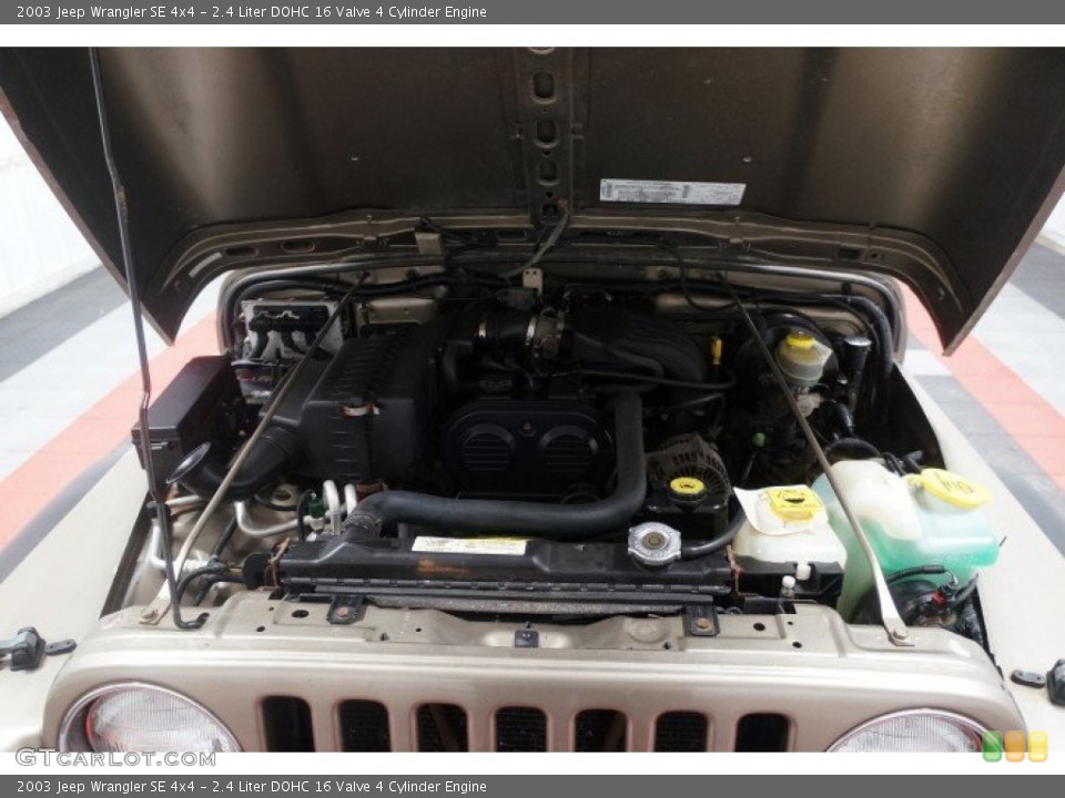 2.4 Liter DOHC 16 Valve 4 Cylinder 2003 Jeep Wrangler Engine