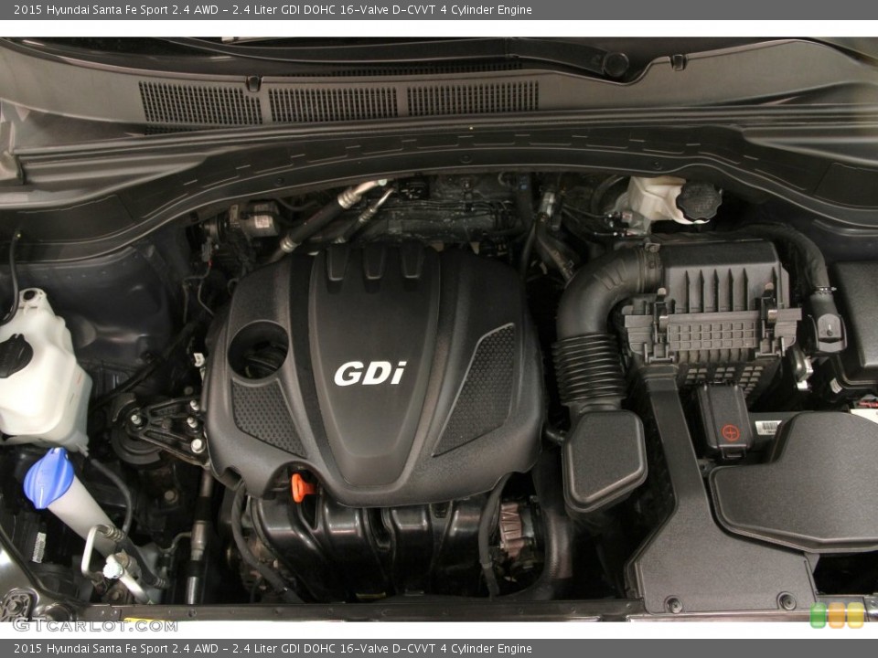 2.4 Liter GDI DOHC 16-Valve D-CVVT 4 Cylinder Engine for the 2015 Hyundai Santa Fe Sport #108811167