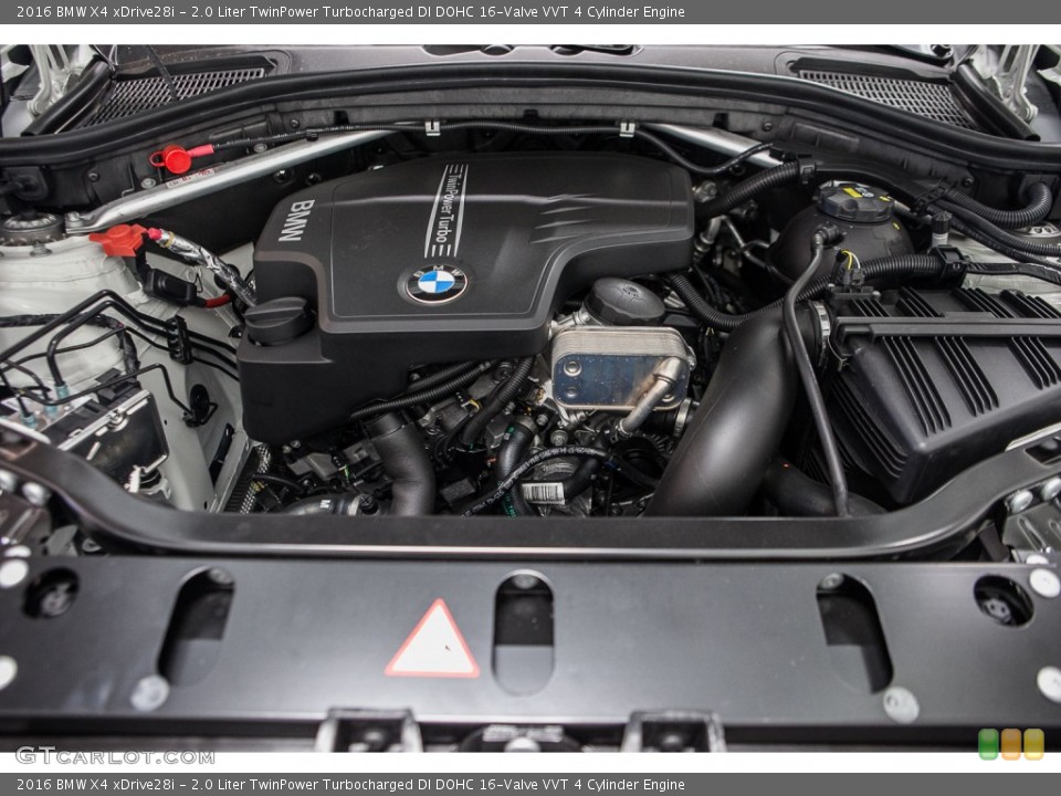 2.0 Liter TwinPower Turbocharged DI DOHC 16-Valve VVT 4 Cylinder 2016 BMW X4 Engine