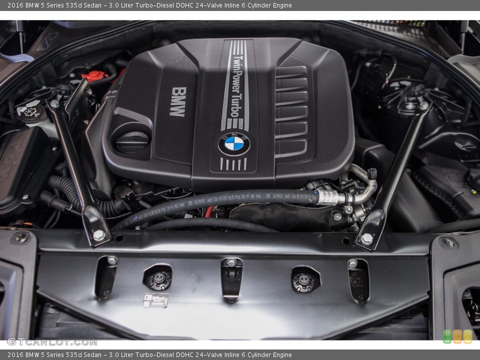 3.0 Liter Turbo-Diesel DOHC 24-Valve Inline 6 Cylinder 2016 BMW 5 Series Engine