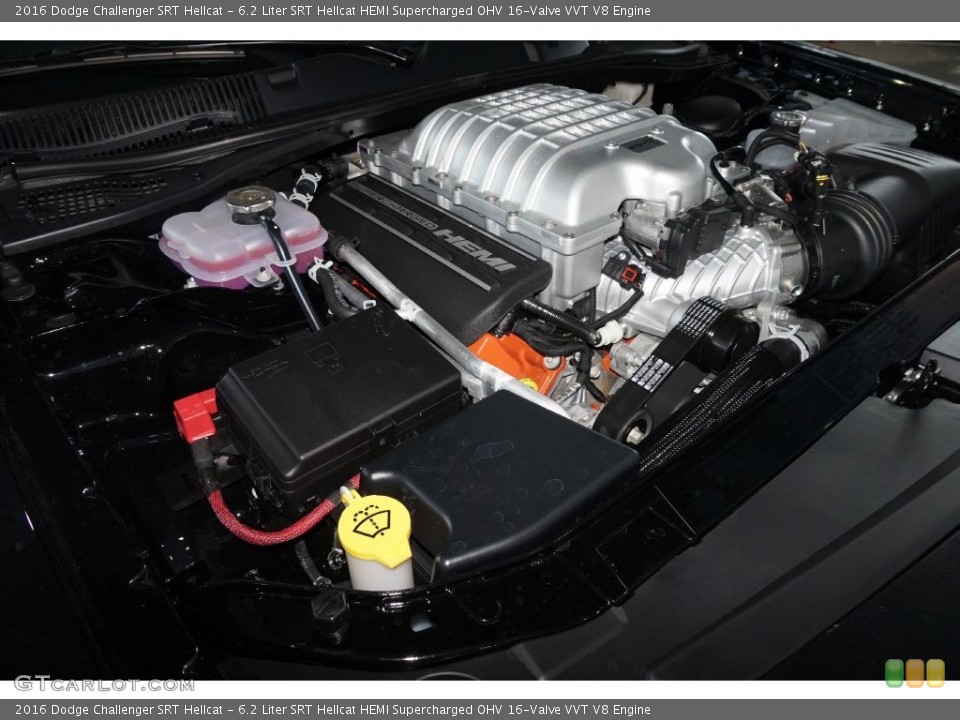 6.2 Liter SRT Hellcat HEMI Supercharged OHV 16-Valve VVT V8 Engine for the 2016 Dodge Challenger #109387320
