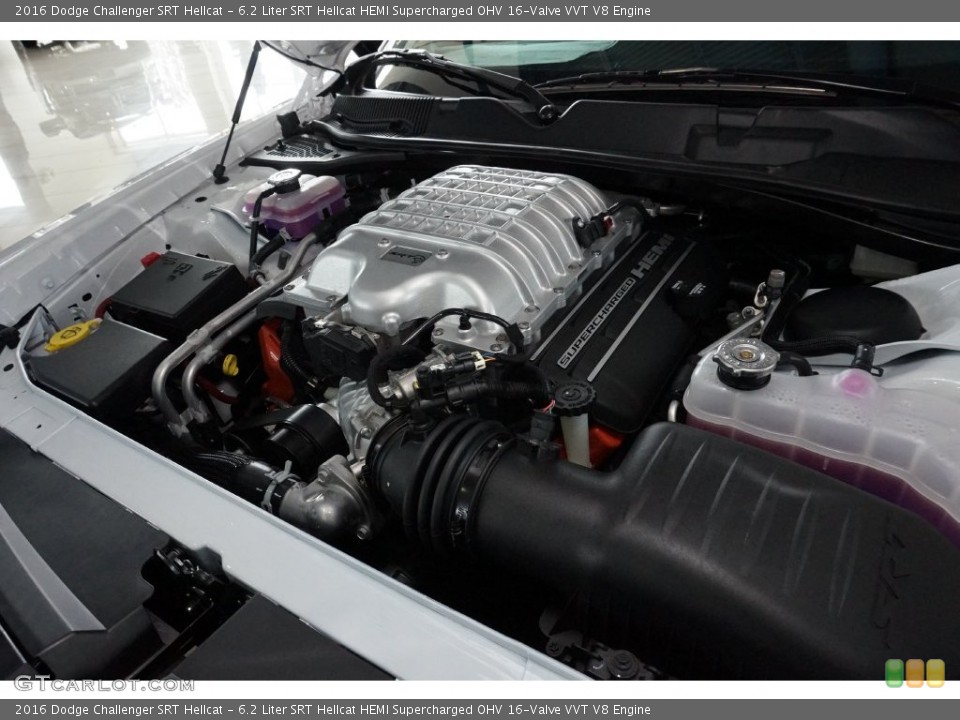 6.2 Liter SRT Hellcat HEMI Supercharged OHV 16-Valve VVT V8 Engine for the 2016 Dodge Challenger #109488035