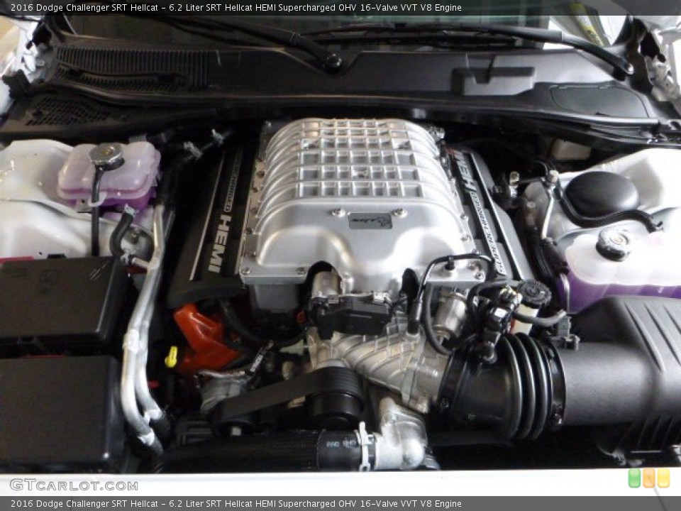 6.2 Liter SRT Hellcat HEMI Supercharged OHV 16-Valve VVT V8 Engine for the 2016 Dodge Challenger #109624178