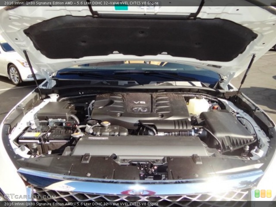 5.6 Liter DOHC 32-Valve VVEL CVTCS V8 2016 Infiniti QX80 Engine