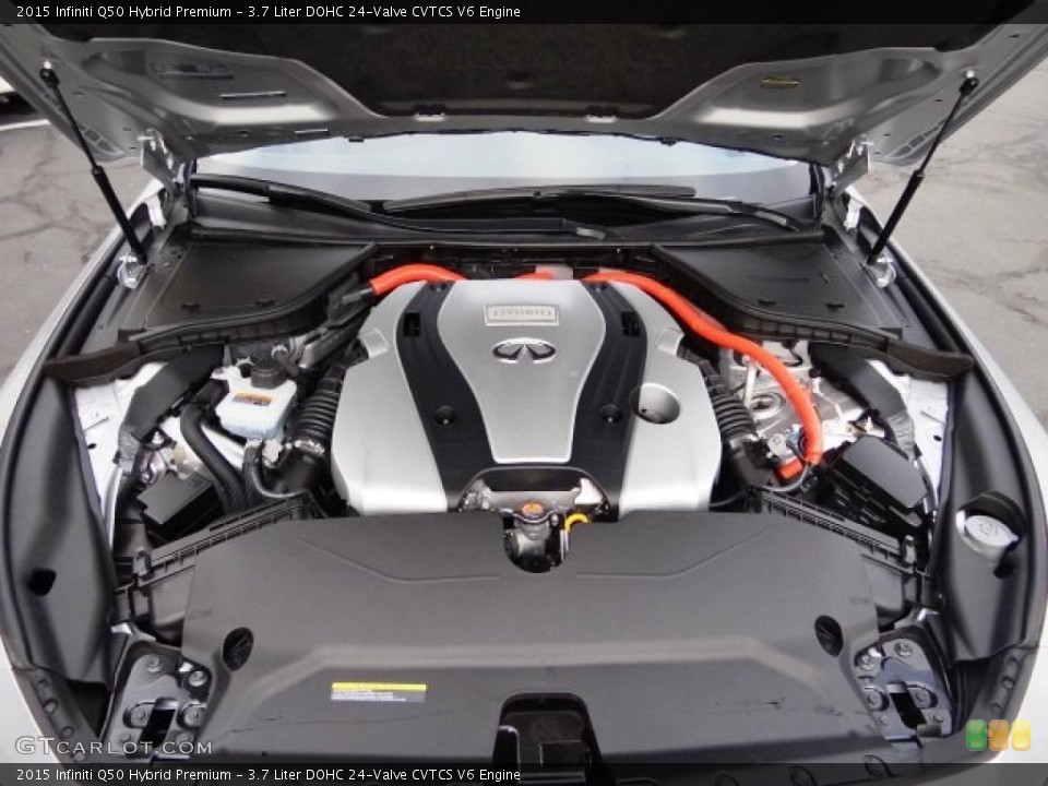 3.7 Liter DOHC 24-Valve CVTCS V6 2015 Infiniti Q50 Engine