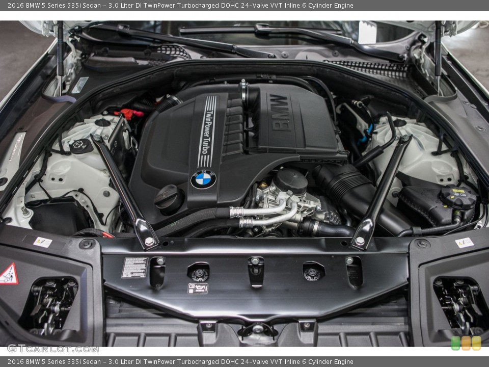 3.0 Liter DI TwinPower Turbocharged DOHC 24-Valve VVT Inline 6 Cylinder 2016 BMW 5 Series Engine