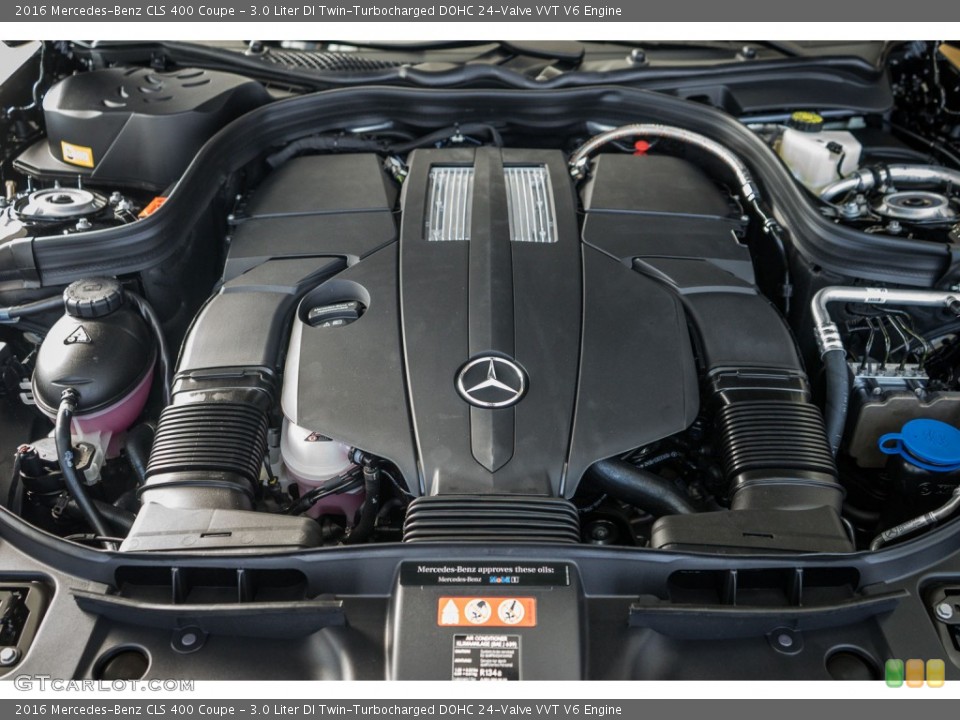 3.0 Liter DI Twin-Turbocharged DOHC 24-Valve VVT V6 2016 Mercedes-Benz CLS Engine