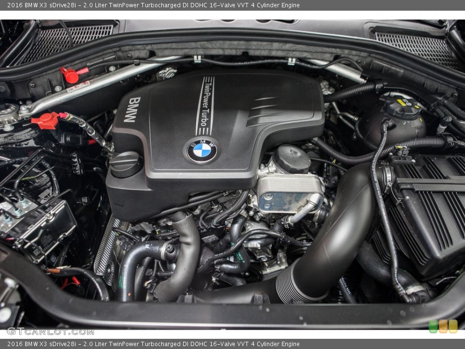 2.0 Liter TwinPower Turbocharged DI DOHC 16-Valve VVT 4 Cylinder 2016 BMW X3 Engine