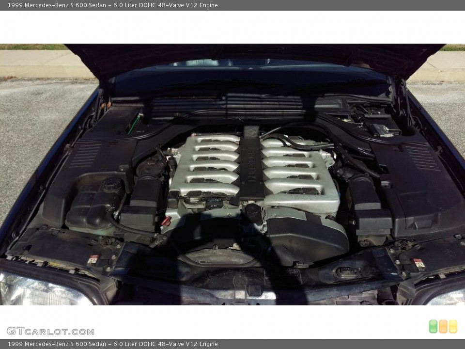 6.0 Liter DOHC 48-Valve V12 1999 Mercedes-Benz S Engine