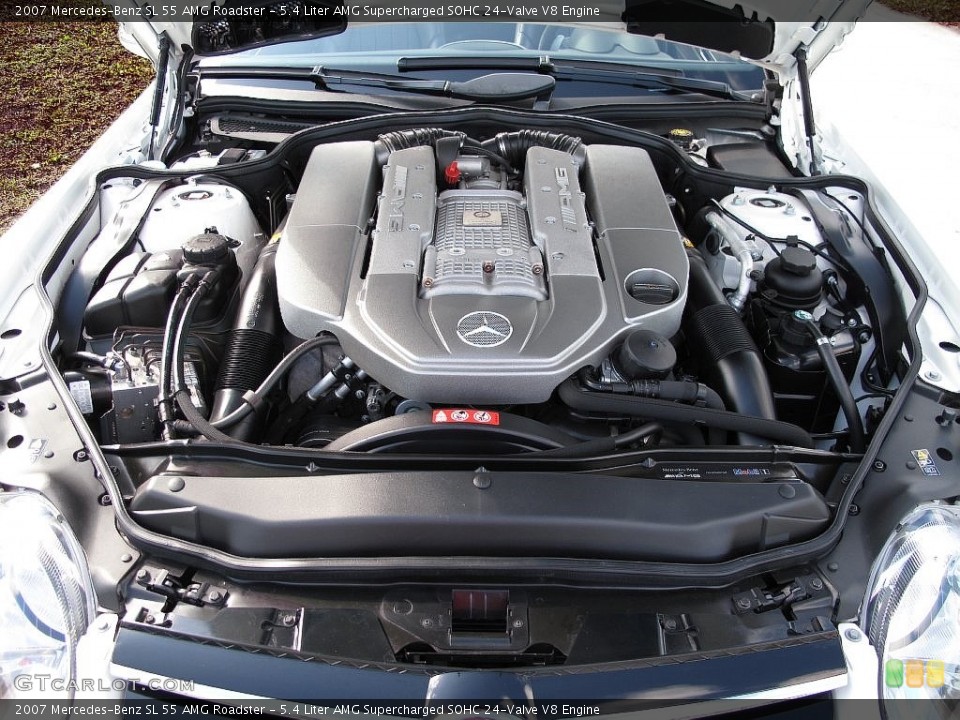 5.4 Liter AMG Supercharged SOHC 24-Valve V8 2007 Mercedes-Benz SL Engine