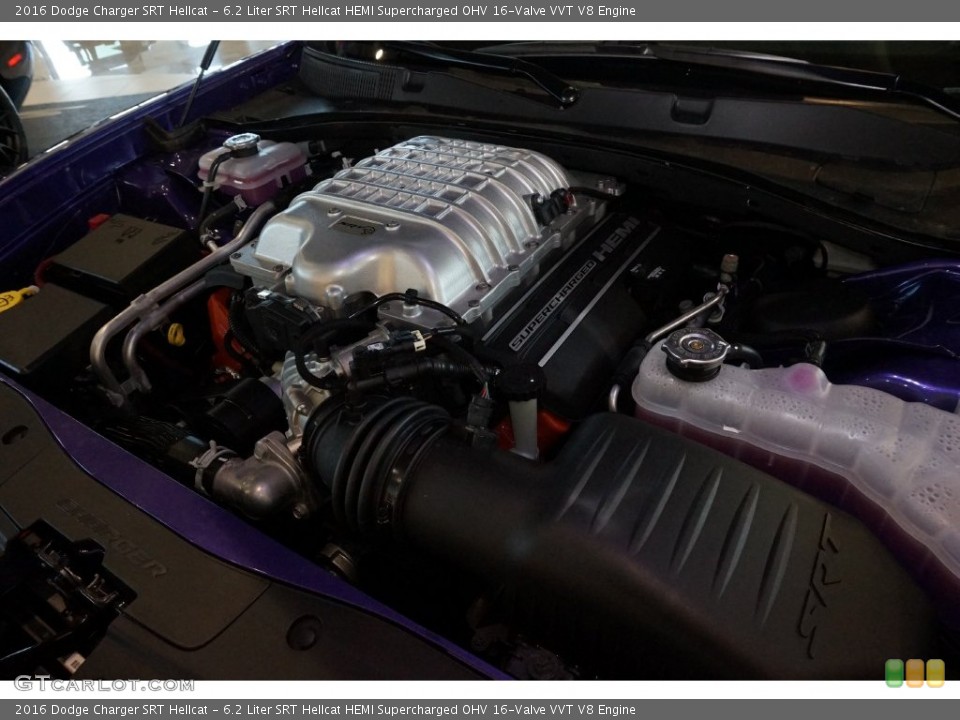6.2 Liter SRT Hellcat HEMI Supercharged OHV 16-Valve VVT V8 Engine for the 2016 Dodge Charger #110741938