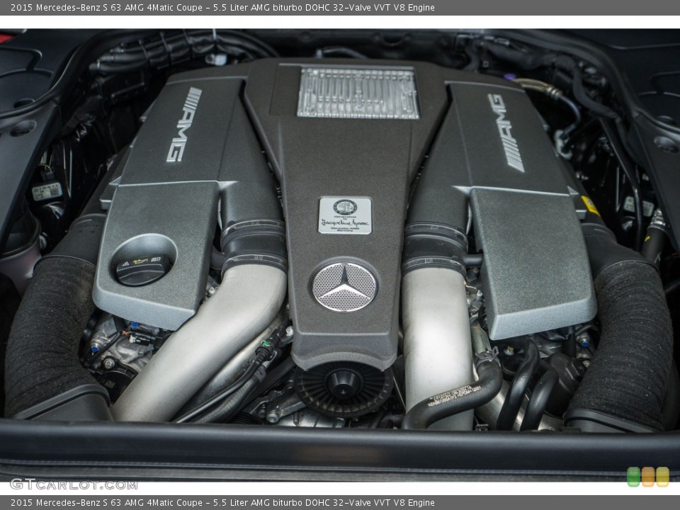 5.5 Liter AMG biturbo DOHC 32-Valve VVT V8 2015 Mercedes-Benz S Engine
