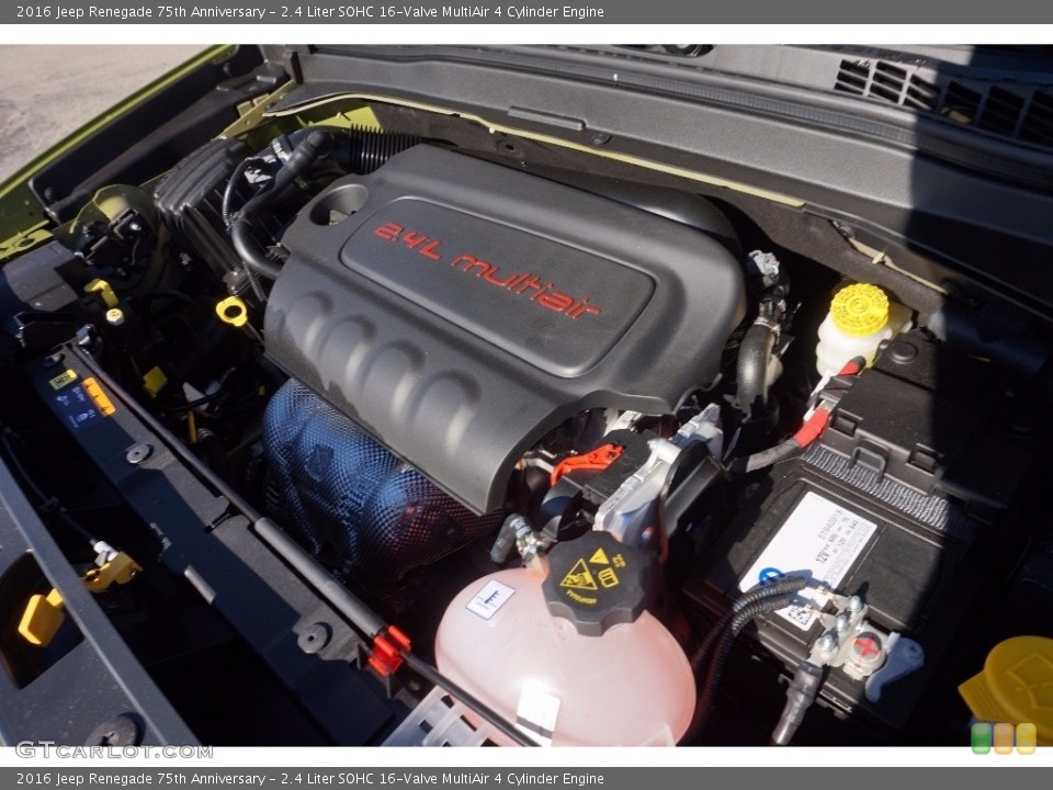 2.4 Liter SOHC 16-Valve MultiAir 4 Cylinder 2016 Jeep Renegade Engine