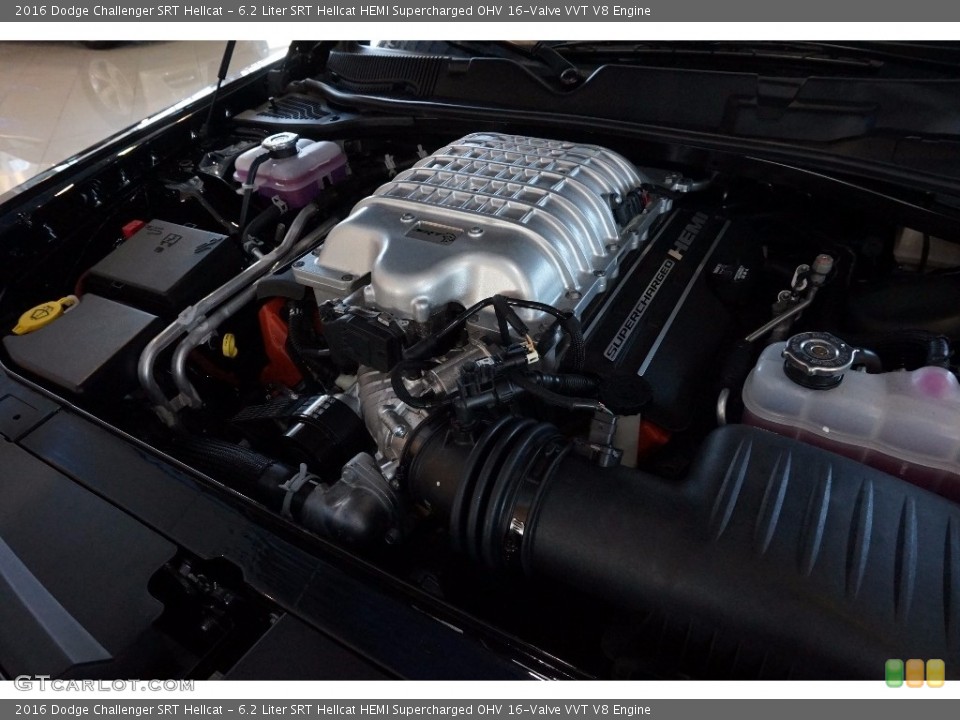 6.2 Liter SRT Hellcat HEMI Supercharged OHV 16-Valve VVT V8 Engine for the 2016 Dodge Challenger #110843048