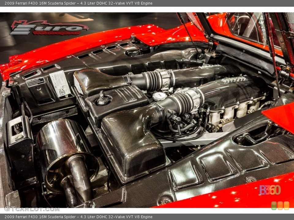 4.3 Liter DOHC 32-Valve VVT V8 2009 Ferrari F430 Engine