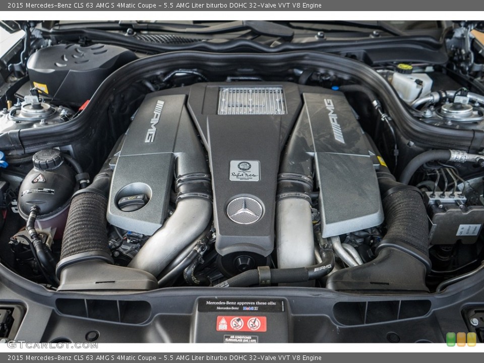5.5 AMG Liter biturbo DOHC 32-Valve VVT V8 2015 Mercedes-Benz CLS Engine