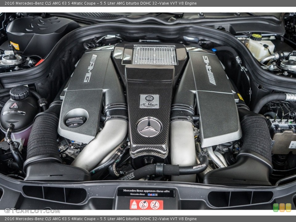5.5 Liter AMG biturbo DOHC 32-Valve VVT V8 Engine for the 2016 Mercedes-Benz CLS #111318131