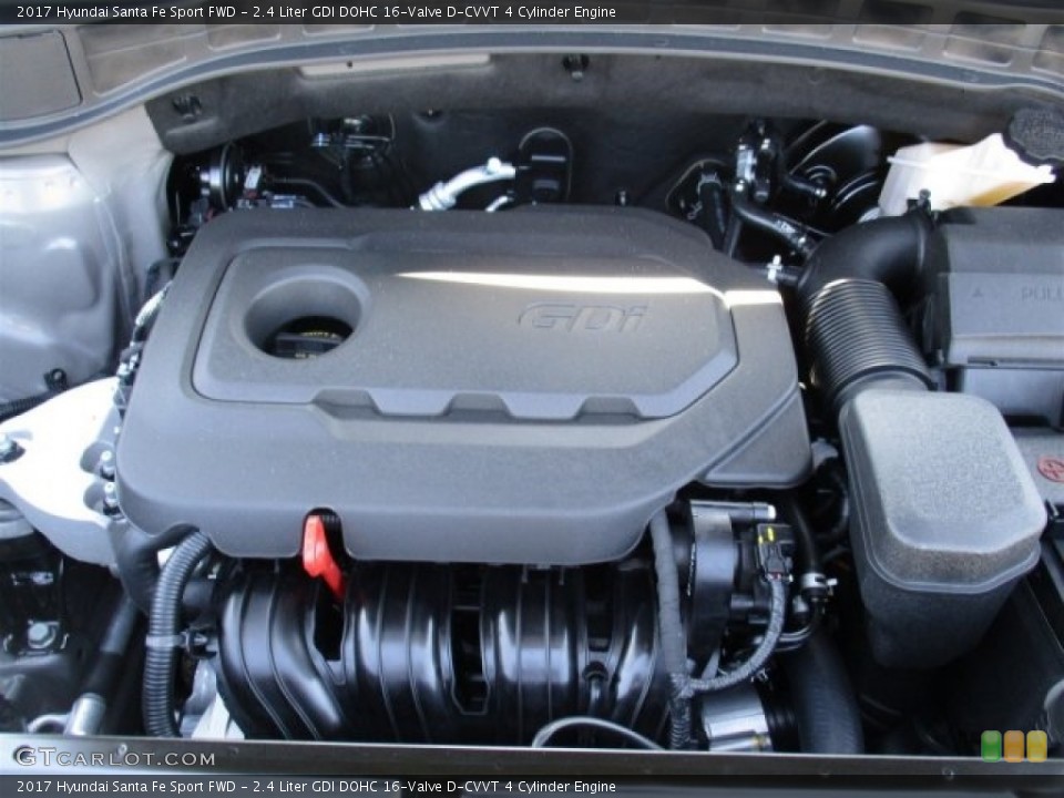 2.4 Liter GDI DOHC 16-Valve D-CVVT 4 Cylinder Engine for the 2017 Hyundai Santa Fe Sport #111326978