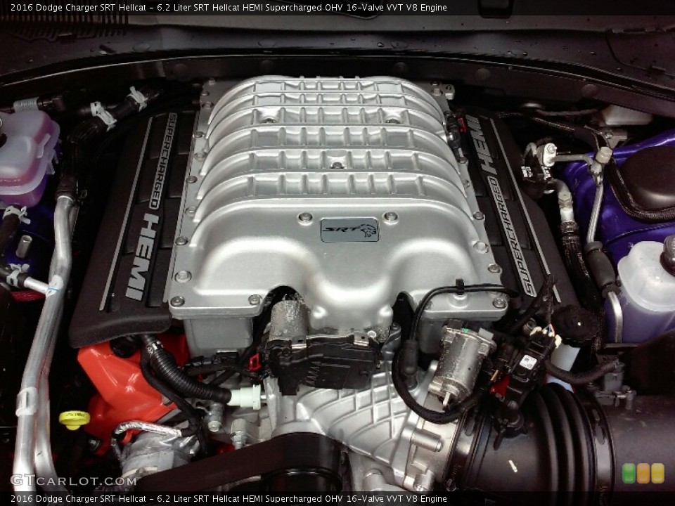 6.2 Liter SRT Hellcat HEMI Supercharged OHV 16-Valve VVT V8 Engine for the 2016 Dodge Charger #111476425