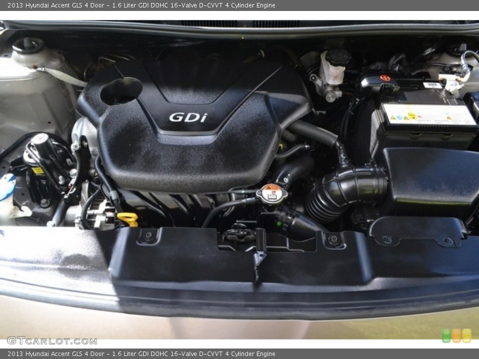 1.6 Liter GDI DOHC 16-Valve D-CVVT 4 Cylinder 2013 Hyundai Accent Engine