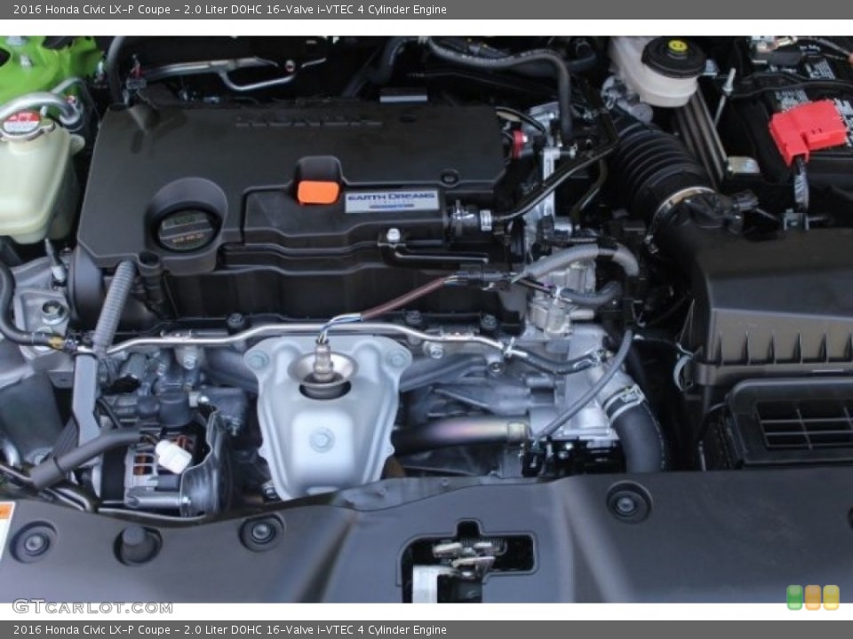 2.0 Liter DOHC 16-Valve i-VTEC 4 Cylinder 2016 Honda Civic Engine