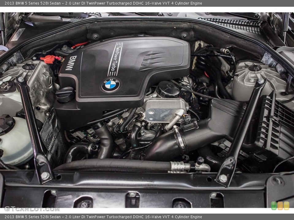 2.0 Liter DI TwinPower Turbocharged DOHC 16-Valve VVT 4 Cylinder 2013 BMW 5 Series Engine