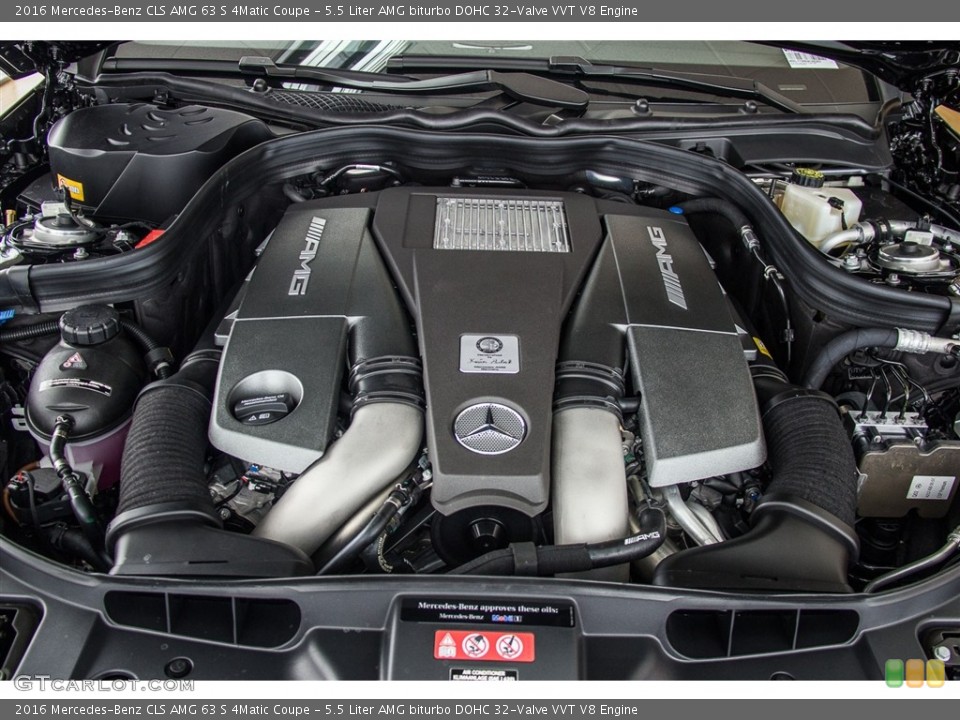5.5 Liter AMG biturbo DOHC 32-Valve VVT V8 Engine for the 2016 Mercedes-Benz CLS #112811048