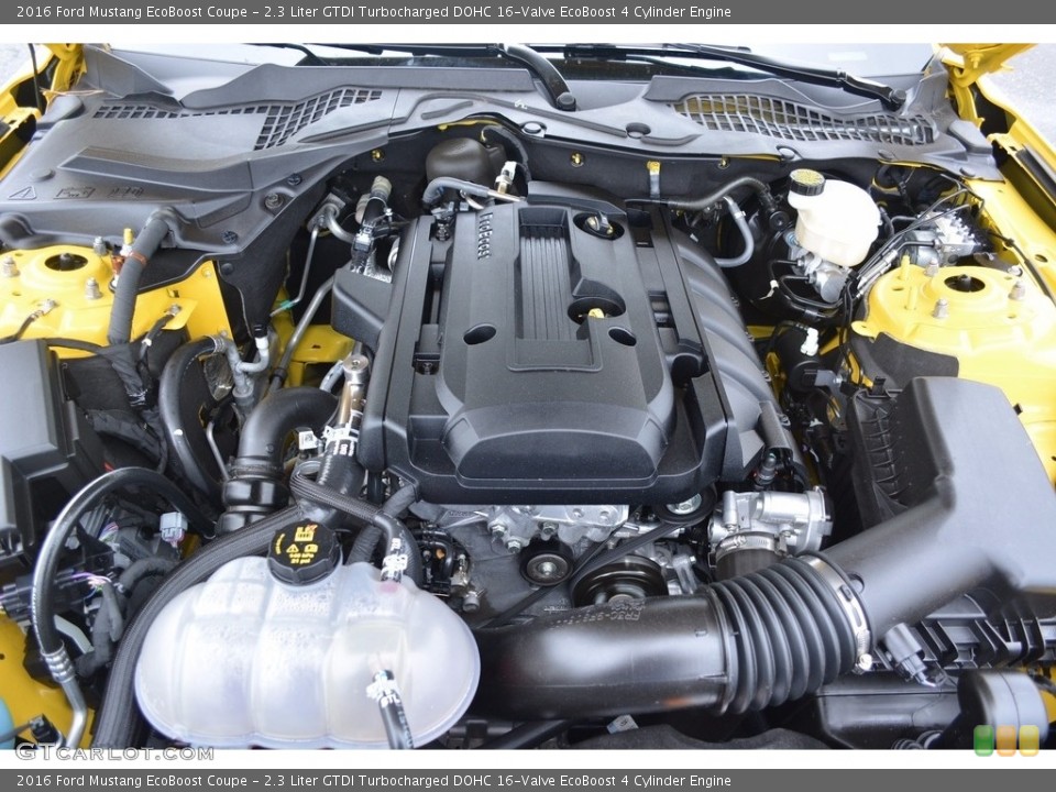 2.3 Liter GTDI Turbocharged DOHC 16-Valve EcoBoost 4 Cylinder 2016 Ford Mustang Engine
