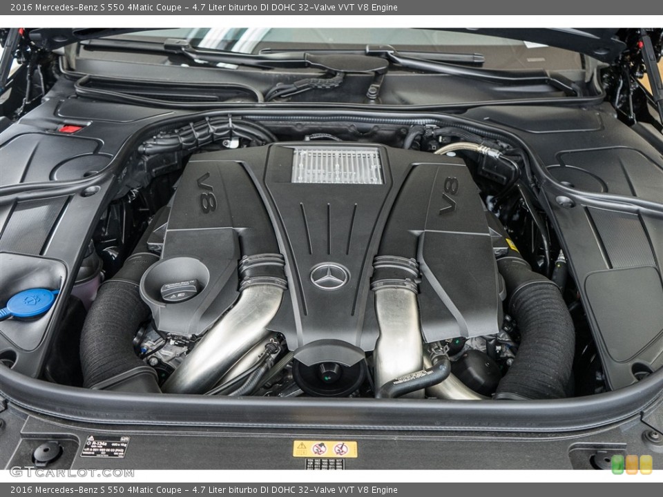 4.7 Liter biturbo DI DOHC 32-Valve VVT V8 2016 Mercedes-Benz S Engine