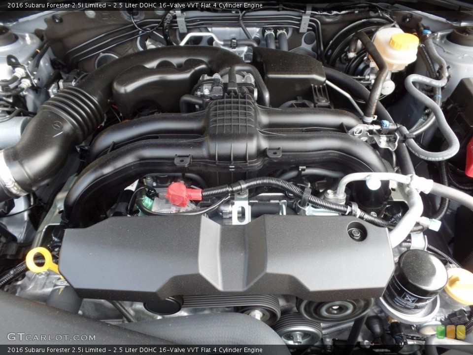 2.5 Liter DOHC 16-Valve VVT Flat 4 Cylinder 2016 Subaru Forester Engine