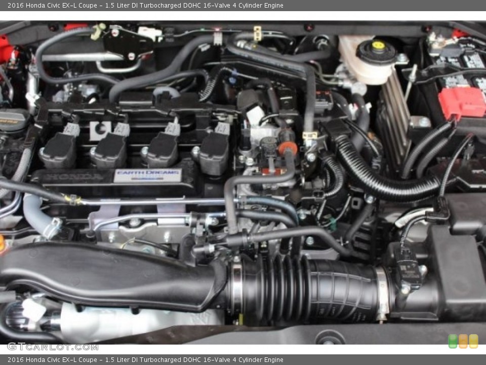 1.5 Liter DI Turbocharged DOHC 16-Valve 4 Cylinder 2016 Honda Civic Engine