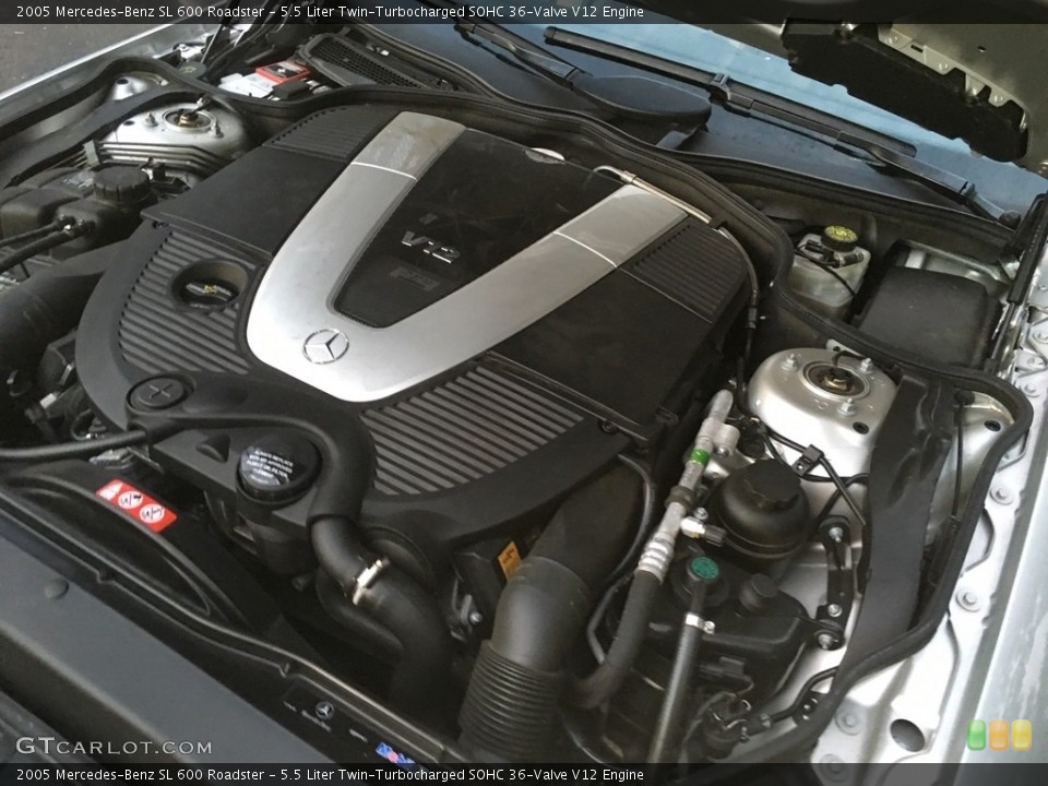 5.5 Liter Twin-Turbocharged SOHC 36-Valve V12 Engine for the 2005 Mercedes-Benz SL #114695635