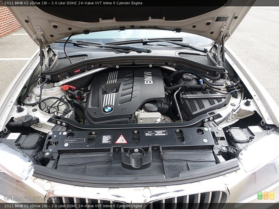 3.0 Liter DOHC 24-Valve VVT Inline 6 Cylinder 2011 BMW X3 Engine