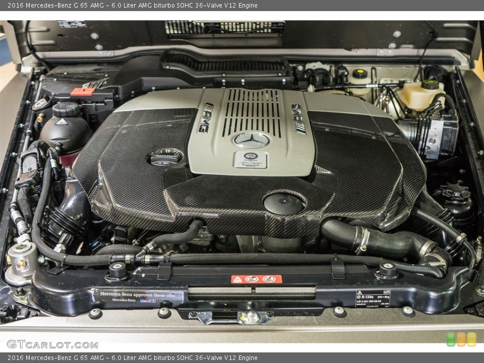 6.0 Liter AMG biturbo SOHC 36-Valve V12 2016 Mercedes-Benz G Engine