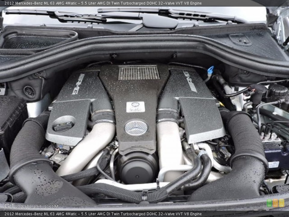 5.5 Liter AMG DI Twin Turbocharged DOHC 32-Valve VVT V8 2012 Mercedes-Benz ML Engine