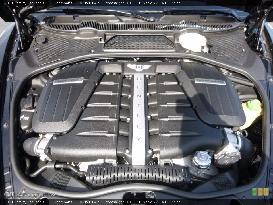 6.0 Liter Twin-Turbocharged DOHC 48-Valve VVT W12 2011 Bentley Continental GT Engine