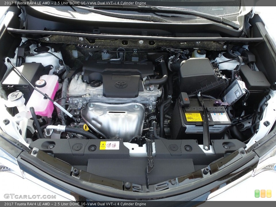2.5 Liter DOHC 16-Valve Dual VVT-i 4 Cylinder 2017 Toyota RAV4 Engine