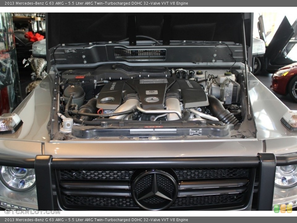 5.5 Liter AMG Twin-Turbocharged DOHC 32-Valve VVT V8 2013 Mercedes-Benz G Engine