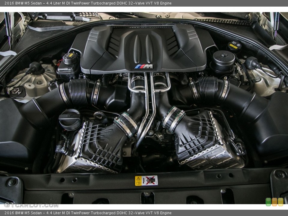 4.4 Liter M DI TwinPower Turbocharged DOHC 32-Valve VVT V8 2016 BMW M5 Engine